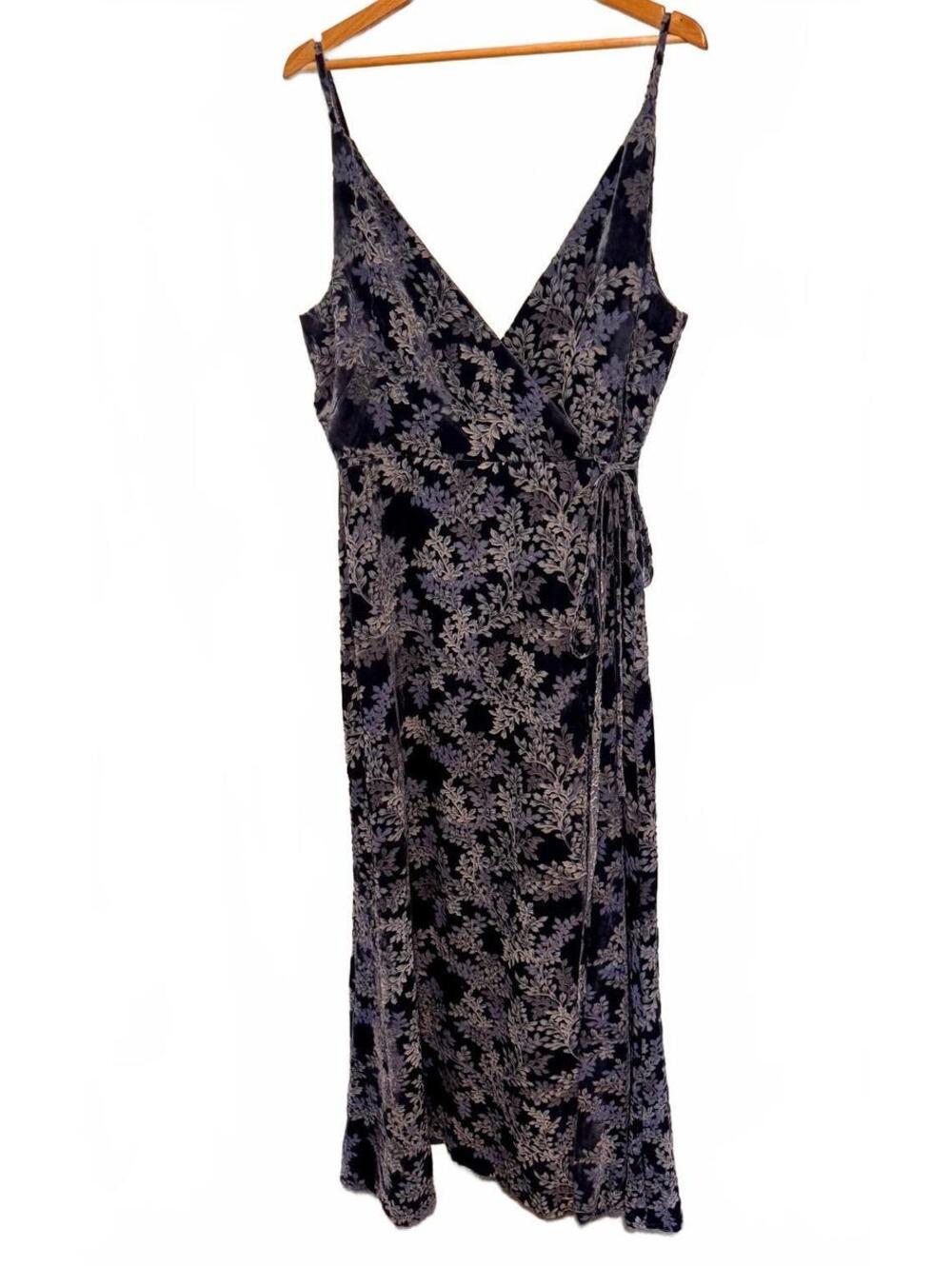 JENNY YOO Collection | Selma Velvet Burnout Dress Faux Wrap Black Tie 16